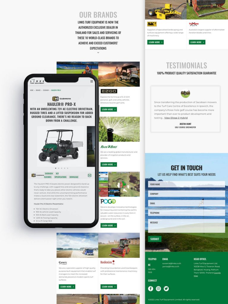 Links Turf Equipment Website